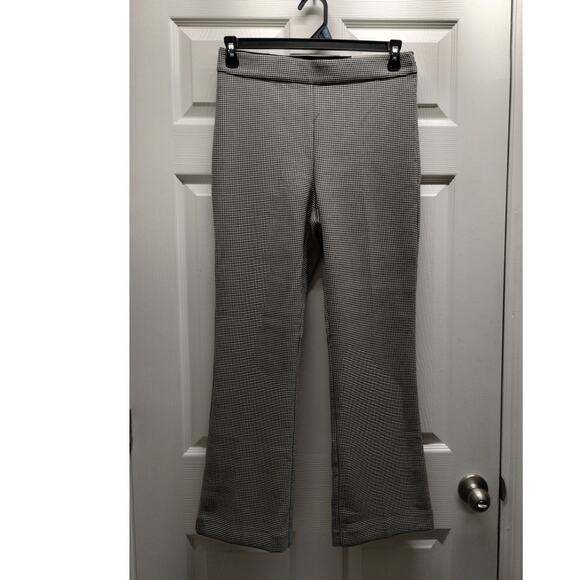 Ann Taylor NWT Size 8p Black White Houndstooth Side Zip High Rise Trouser Pants - Picture 1 of 7
